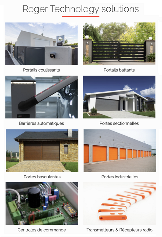 ROGER TECHNOLOGY : portail automatique Six-Fours, dépannage portail automatique six-fours & automatisme de portails Six-Fours 